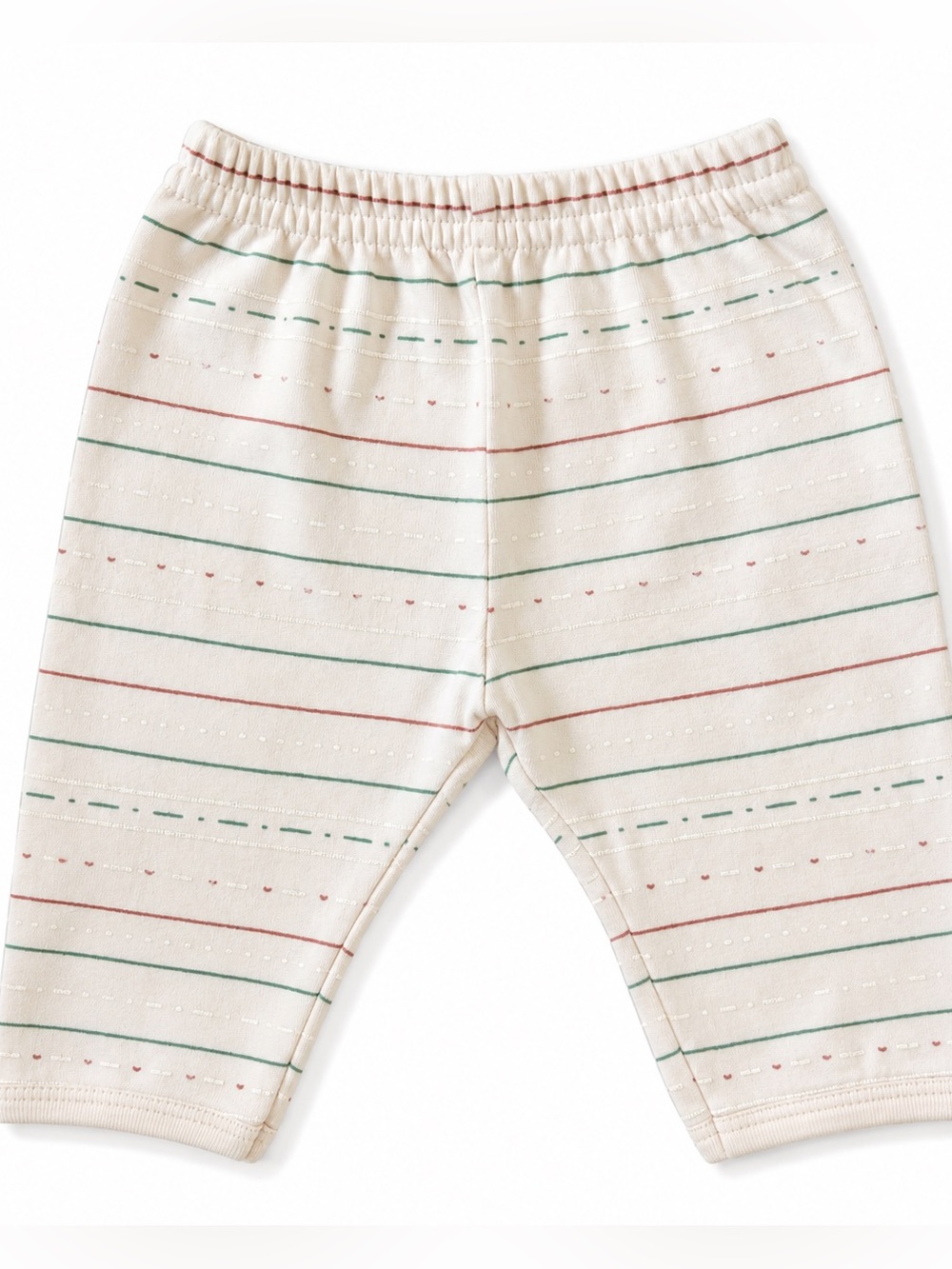 Cream Striped Kids Casual Bottoms